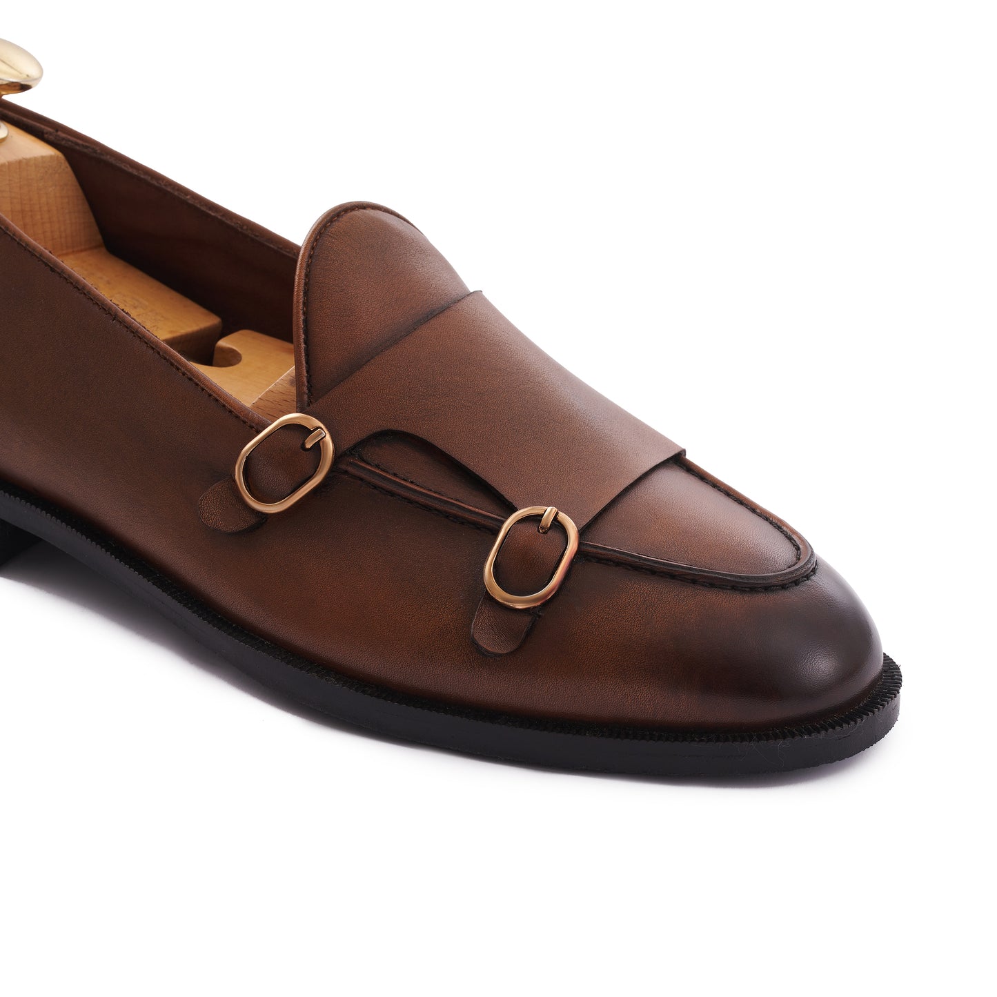 Double Monk Loafers .DARK HAVANA