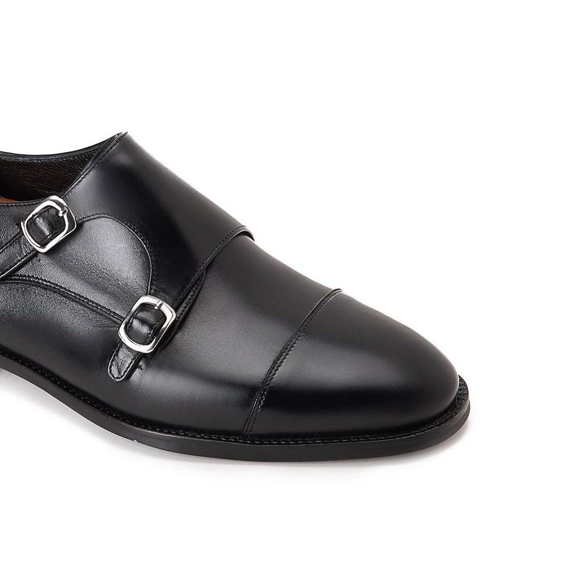 Double monk strap black