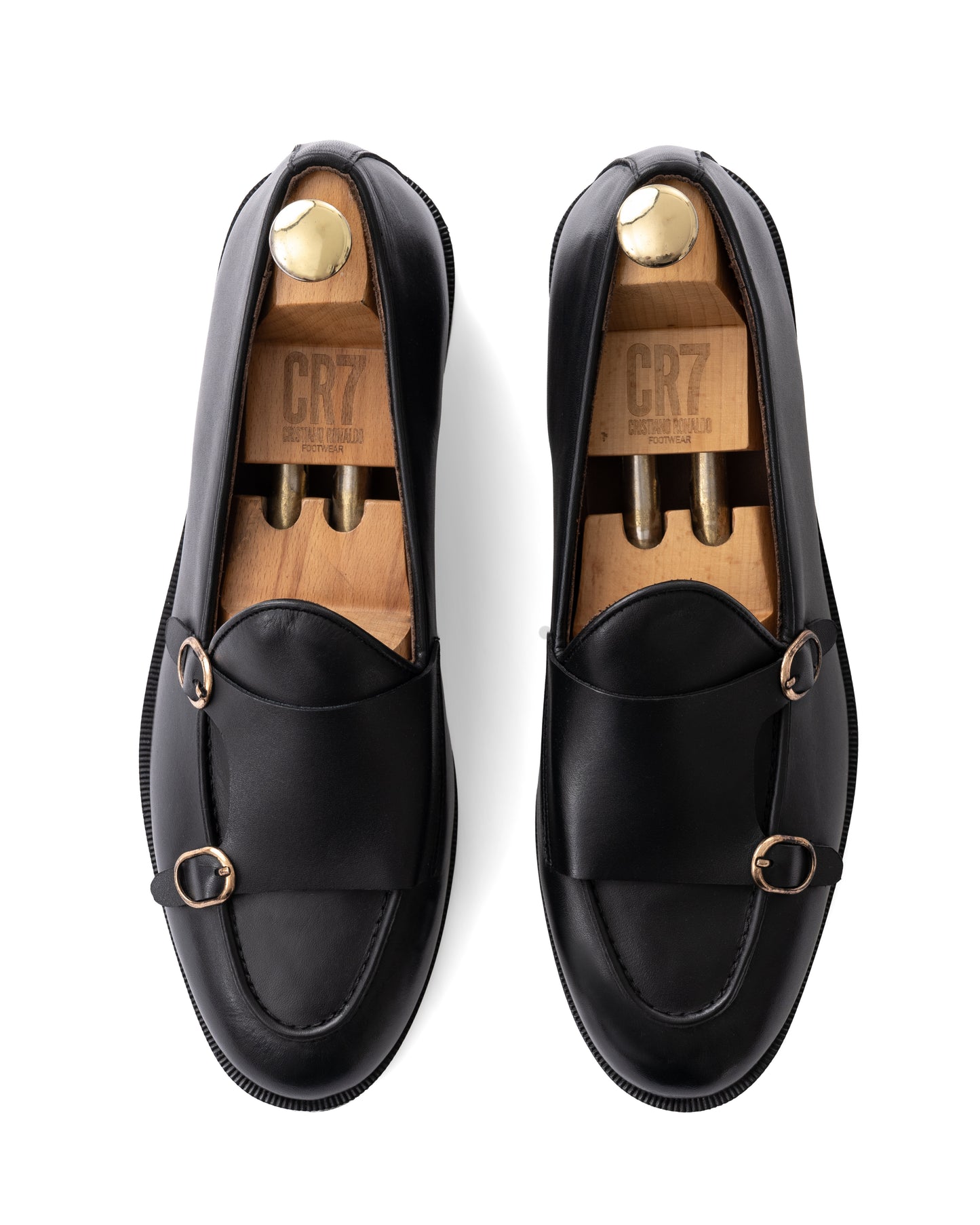 Double Monk Loafers Black