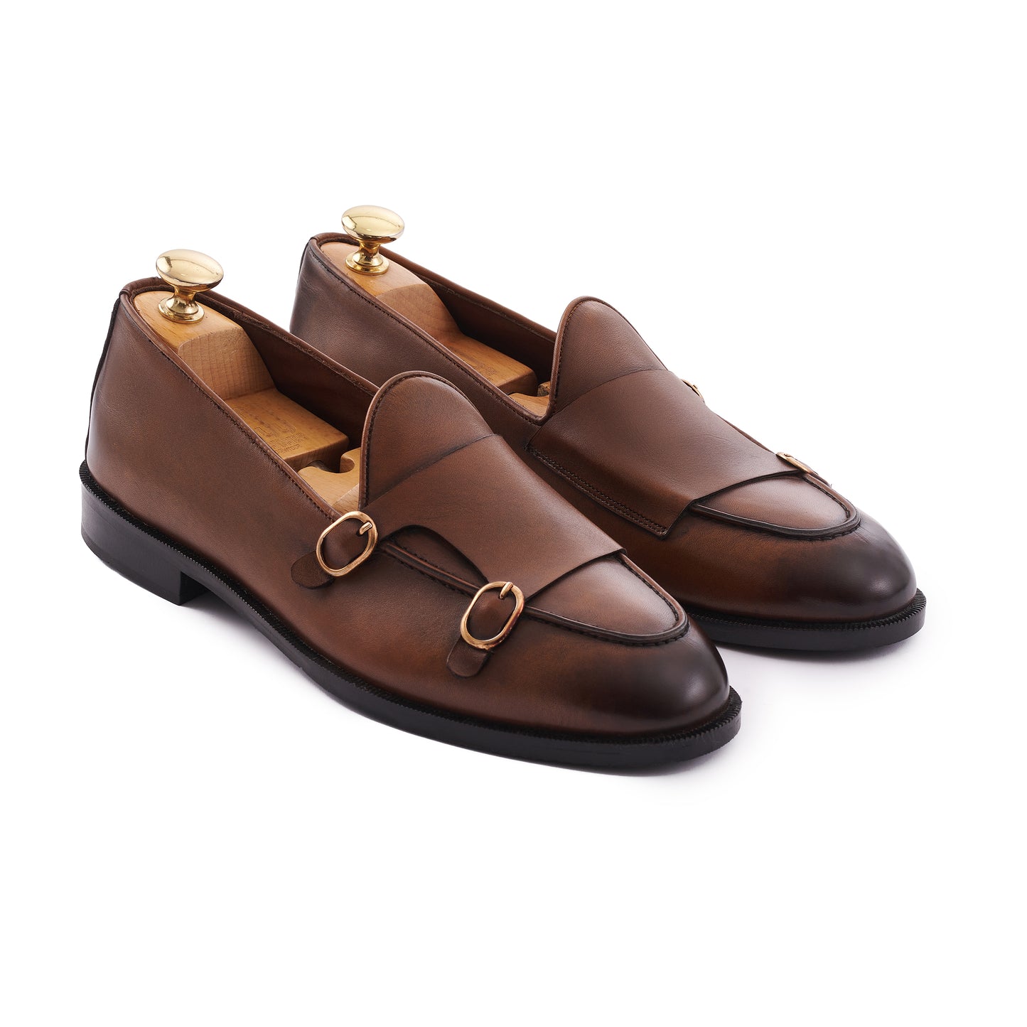 Double Monk Loafers .DARK HAVANA