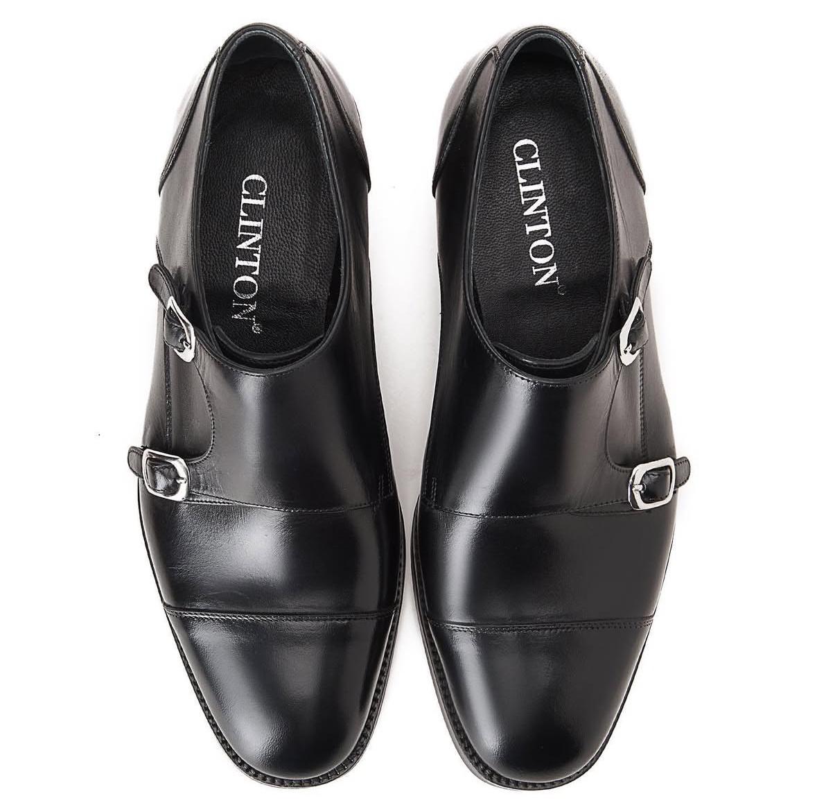 Double monk strap black